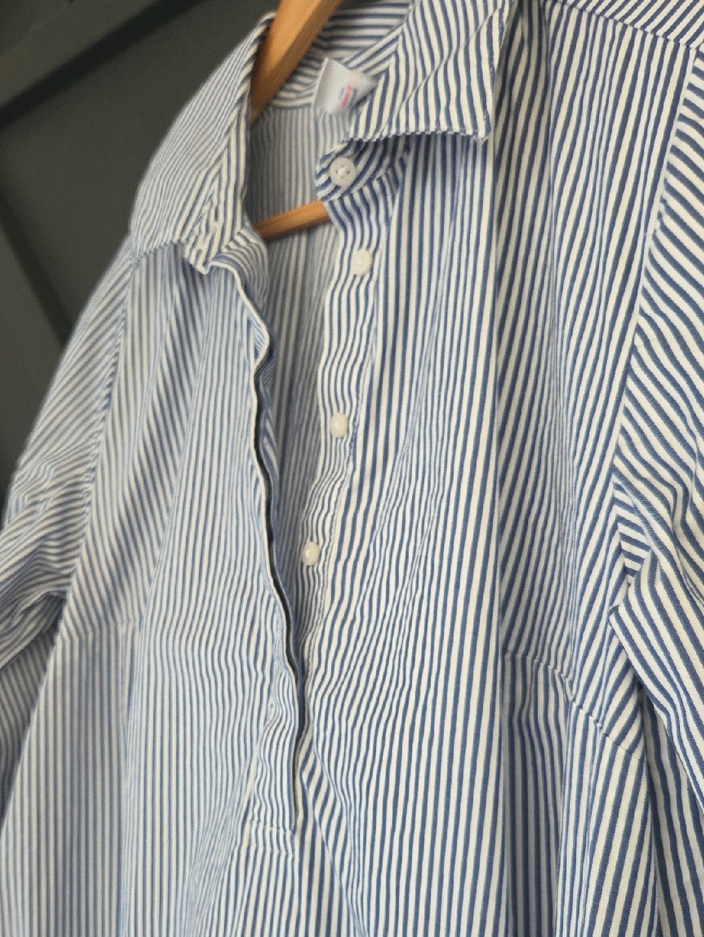 {Old Navy} Cotton Blue and White Striped Shirt Dress Size Small - Picture 4 of 11